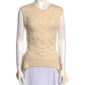 Alexander McQueen Cream Peplum Top - Size Medium